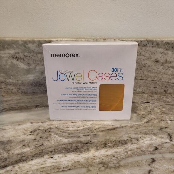 CD Jewel Case NEW High Quality Memorex 30-pack Slim  (5.2mm)-5 Colors - Picture 3 of 3
